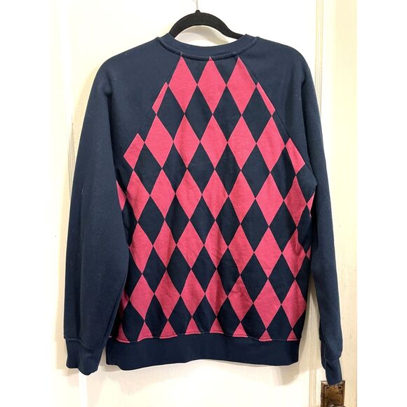 HOT TOPIC Howl's Moving Castle Blue Red Diamond Pullover Sweater Women's Medium - Picture 6 of 10